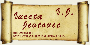Vuceta Jevtović vizit kartica